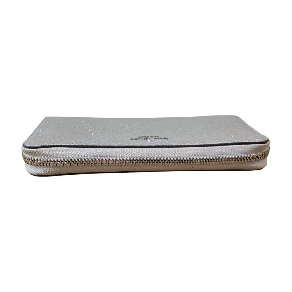 Kate Spade Lola Large Continental Silver Gray Glitter Wallet - Picture 8 of 10